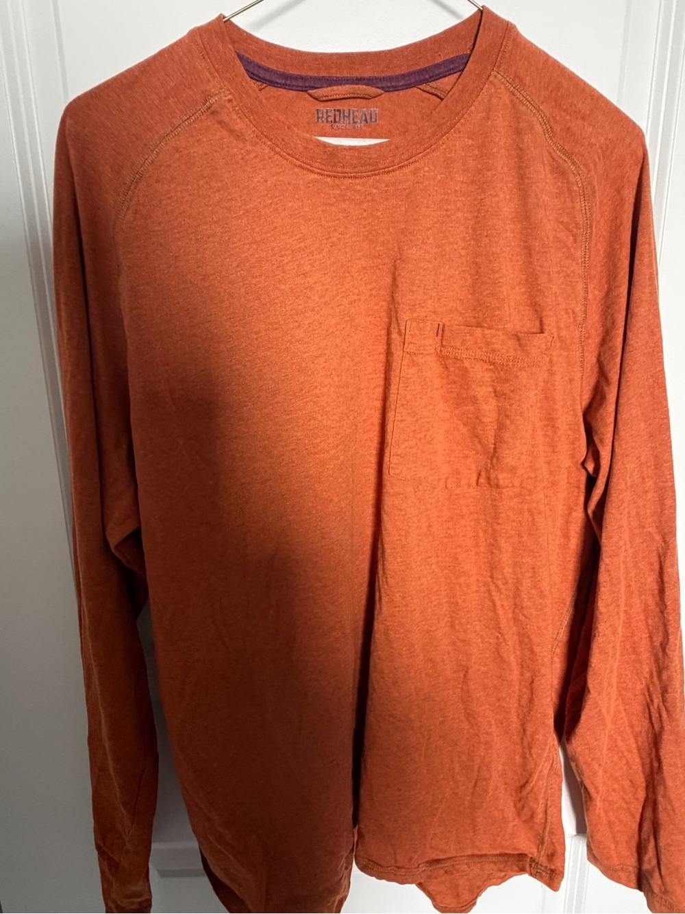 RedHead Men's Long-Sleeve Pocket Tee - Rust